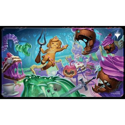 Playmat: Magic: the Gathering: Wilds of Eldraine: White Stitched Playmat: Food Fight