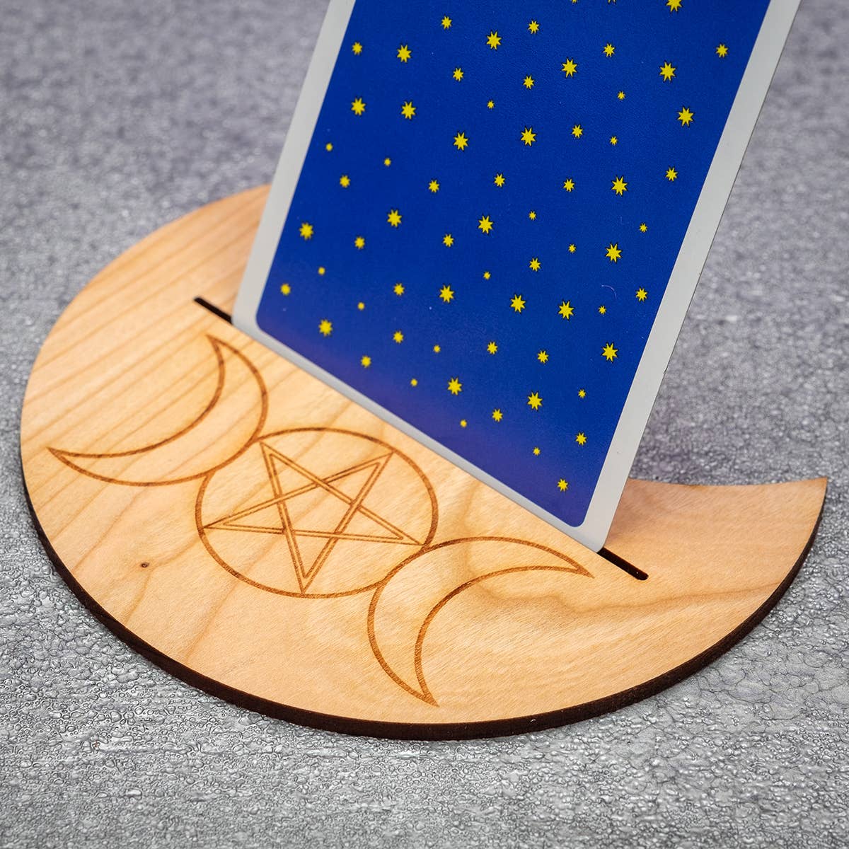 Triple Moon and Pentagram Tarot Card Holder Made in USA