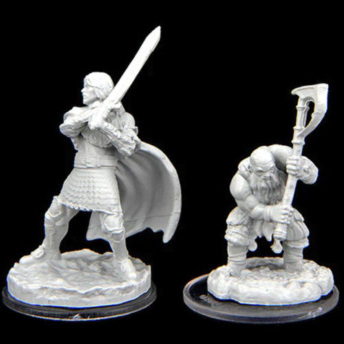Critical Role Unpainted Mini Wave 2: Westruun Militia Swordsman & Kraghammer Axeman