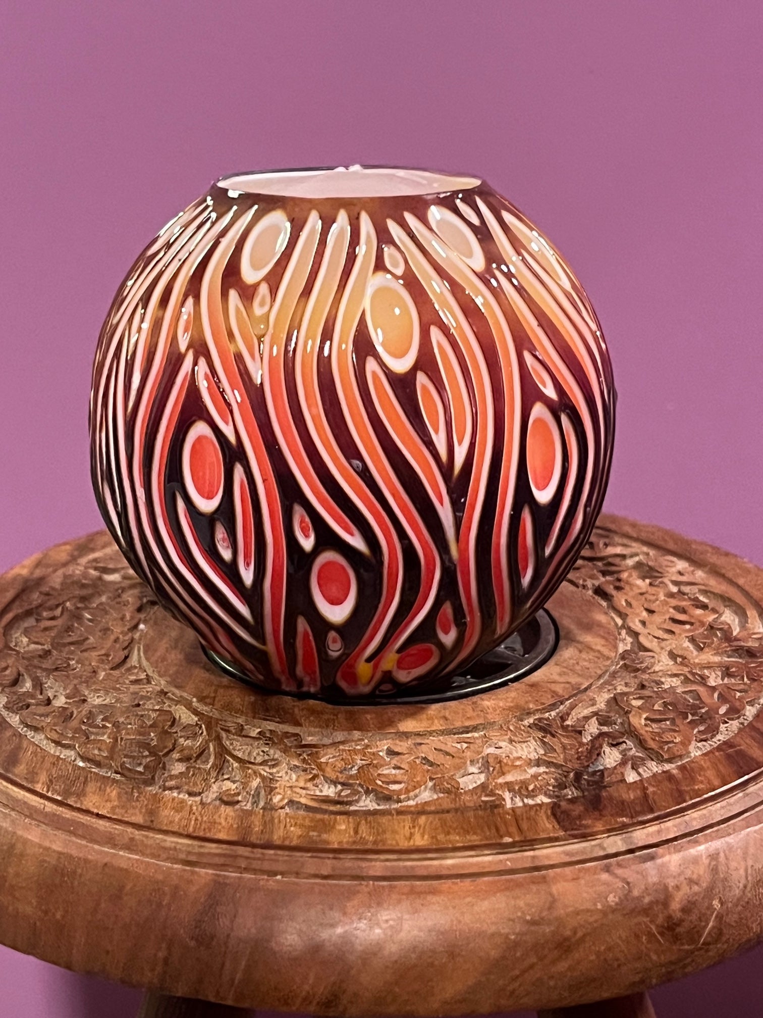 flickering Flame Small round Candle