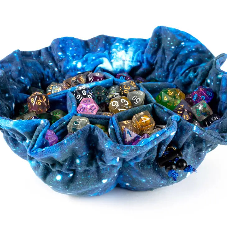 Velvet Compartment Dice Bag with 7 Pockets