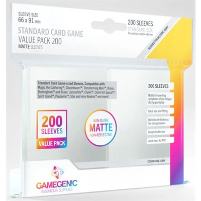 Gamegenic Matte Standard Card Game Value Pack (200)