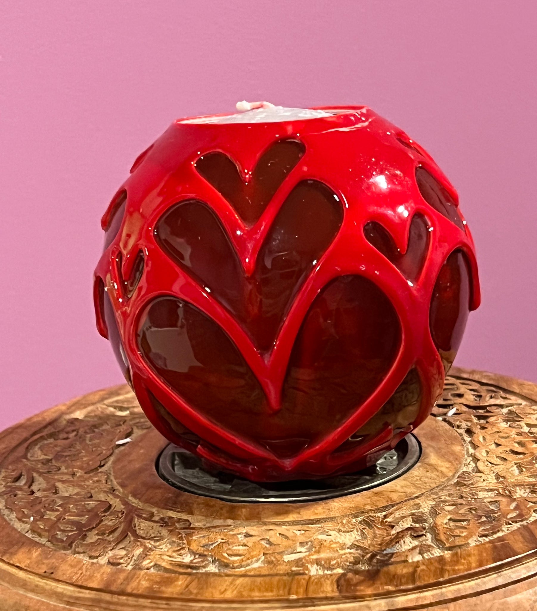 Flaming Heart Candle