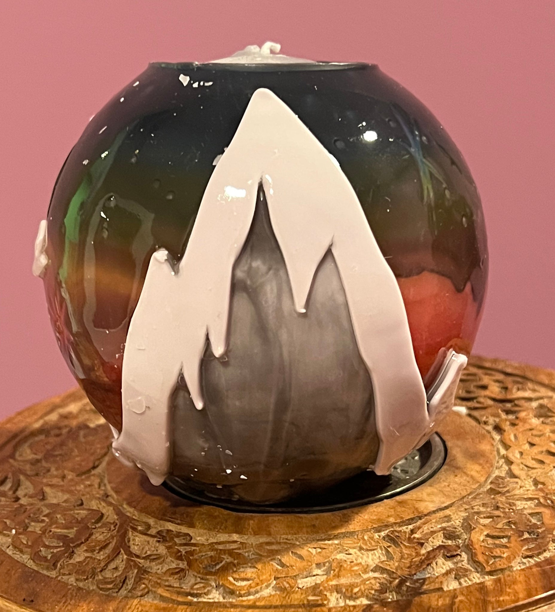 Mountain Peaks Round Candle