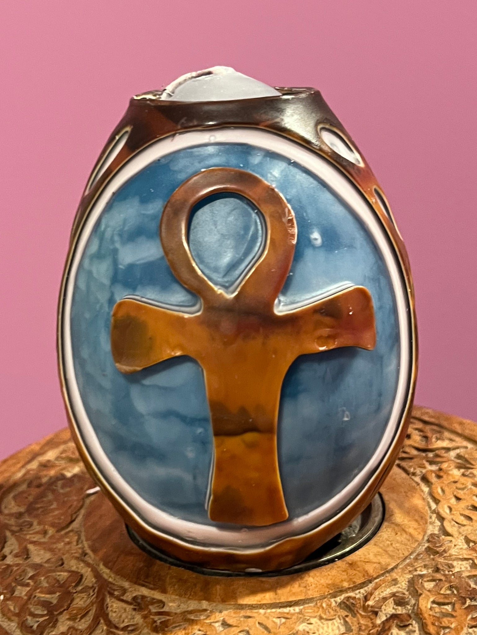 Ankh Symbol Egg shaped Candle