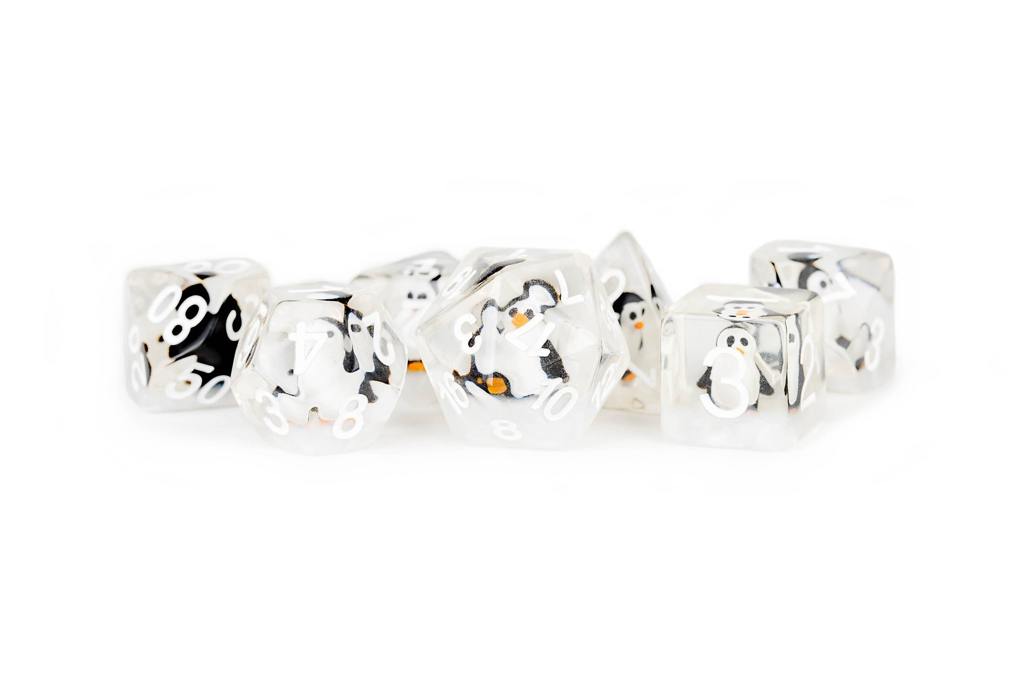 Penguin Dice Resin Polyhedral Dice Set: Perfect for DND Game