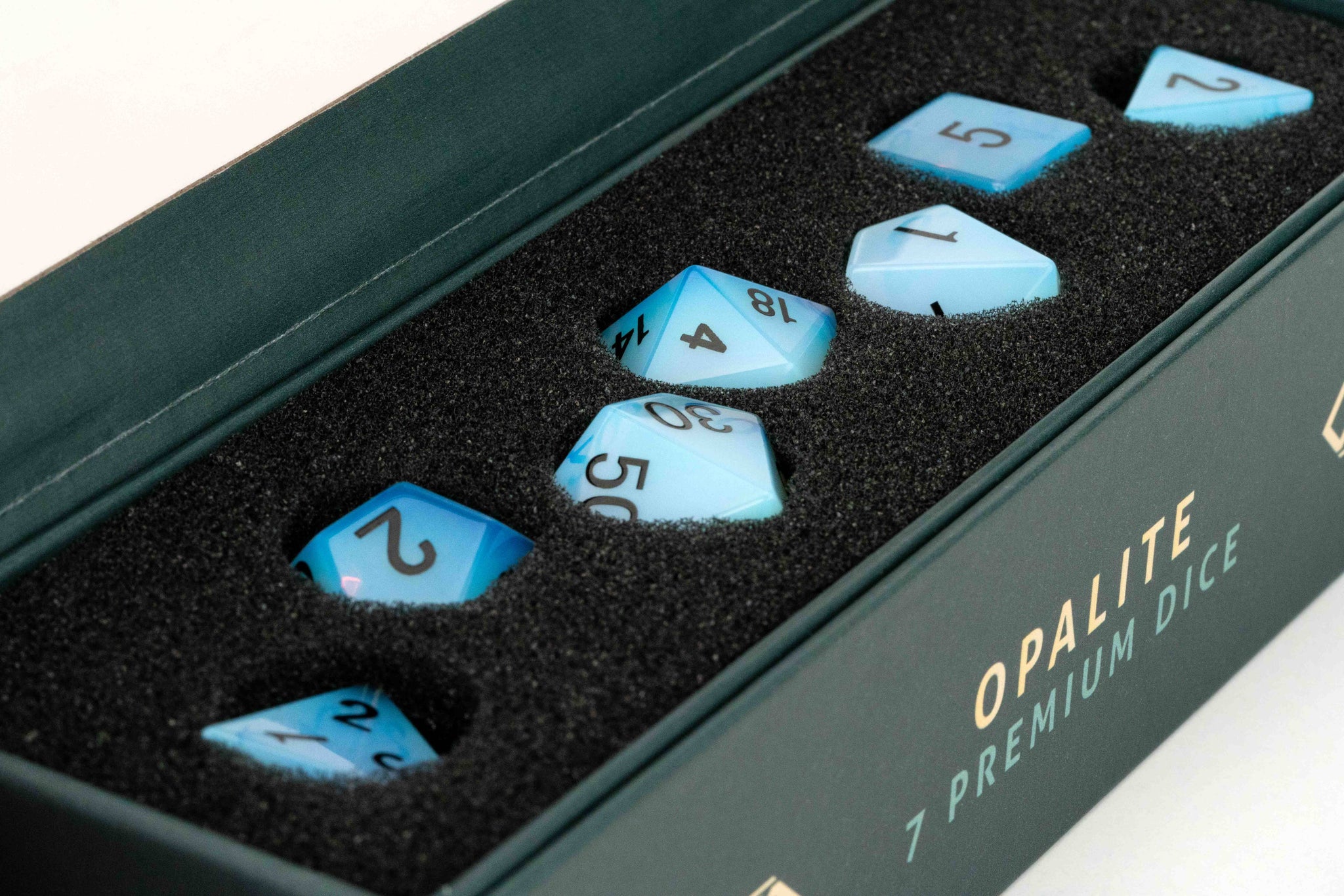 Mystic Mines Gemstone Poly Dice Sets: Upgraded Packaging: Opalite