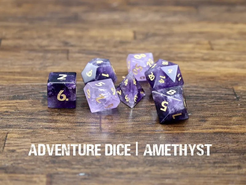 Amethyst premium dice set