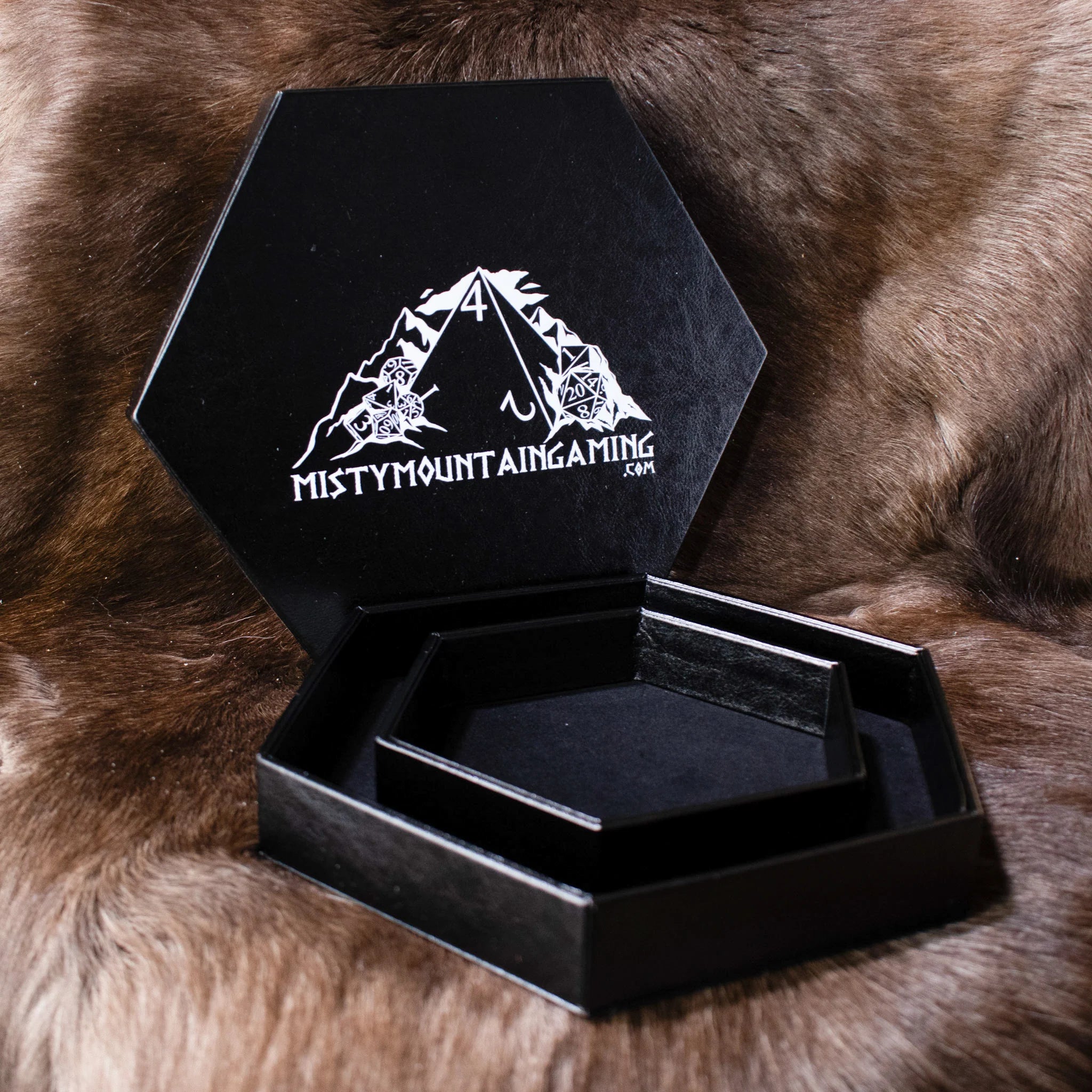 Misty Mountain Hexagonal Dice Tray