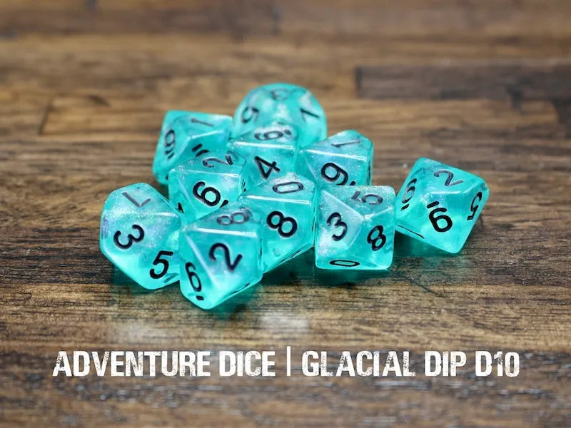 Adventure Dice - Glacial Dip - Set of D10 Dice