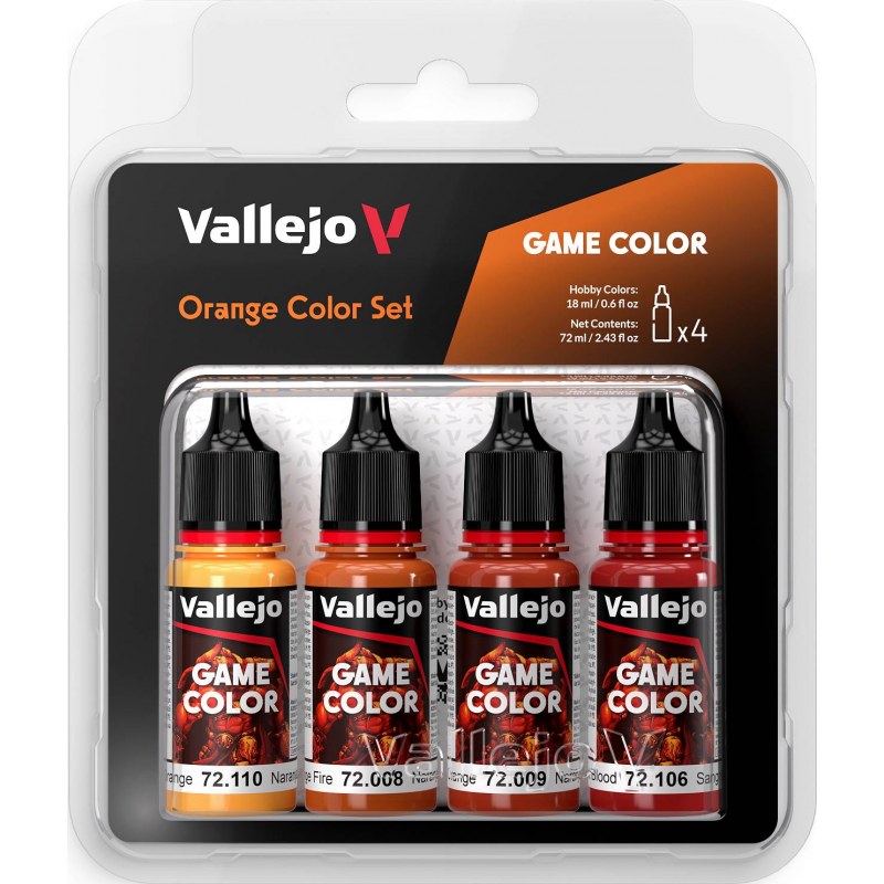 Vallejo Game Color Orange Color Set of 4