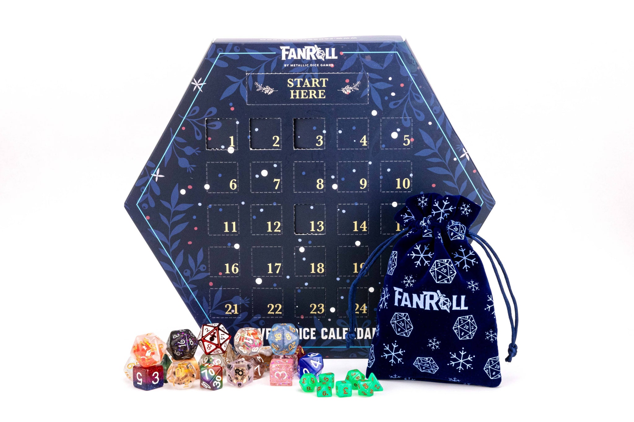 Dice Christmas Advent Calendar (Includes 4 sets of dice)